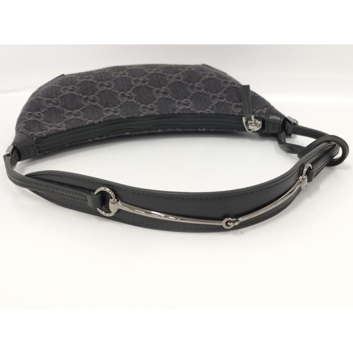 GUCCI ワンショルダーバッグ GGデニム レザー ブルー系 774719 GUCCI（グッチ） ワンショルダーバッグ GGデニム レザー ブルー系