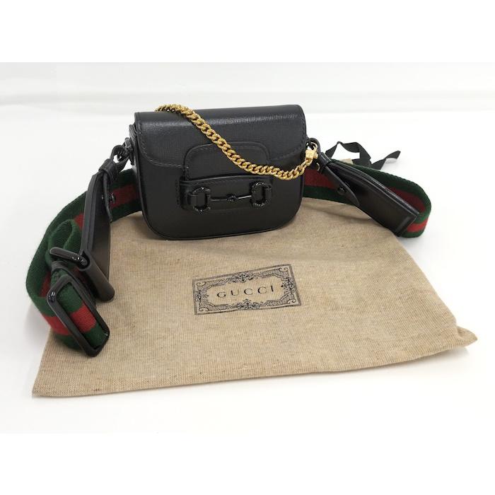 GUCCI（グッチ） ミニショルダーバッグ 1955 ブラック レザー 726813
