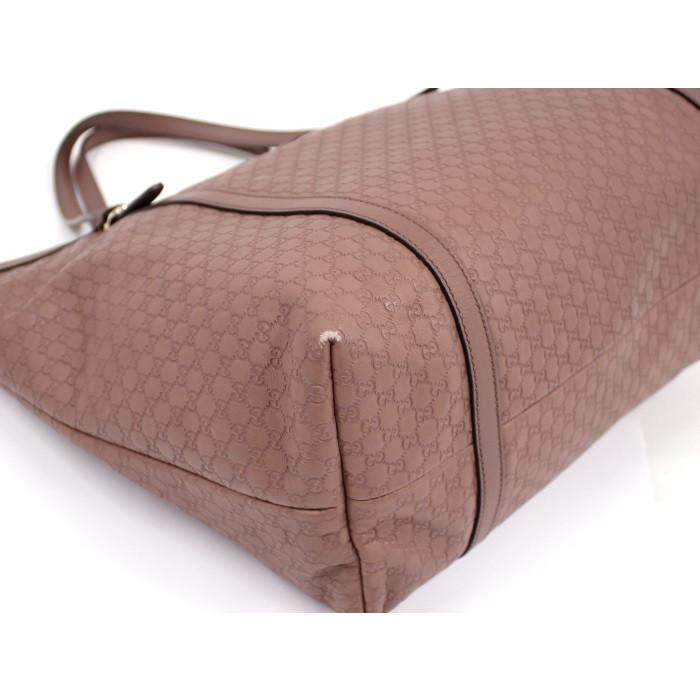 GUCCI 【中古】 グッチ ショルダーバッグ ピンク マイクログッチ シマ  