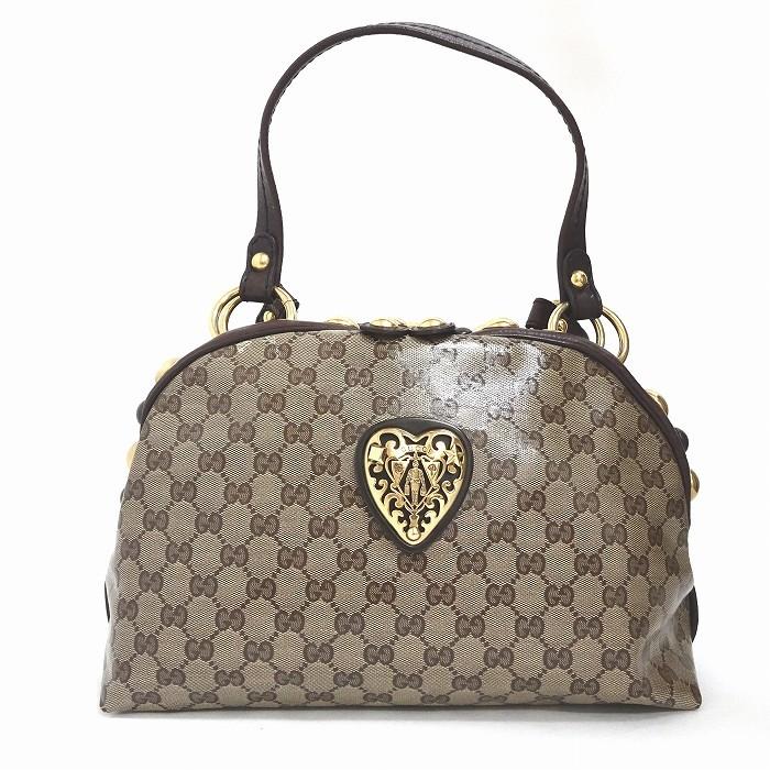 GUCCI 【中古】グッチ ショルダーバッグ ヒステリア GGクリスタル 