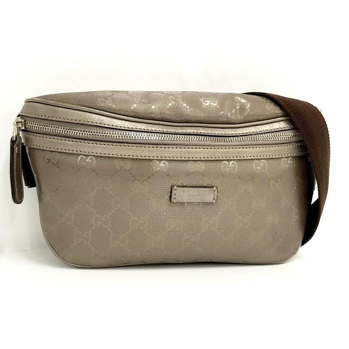GUCCI 【中古】GUCCI ベルトバッグ ウエストポーチ GGインプリメ 