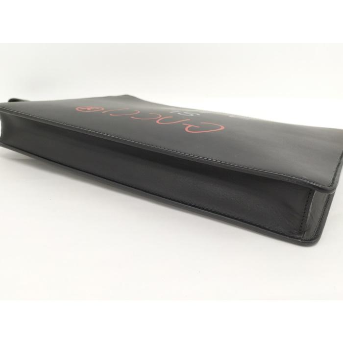 GUCCI 【中古】GUCCI クラッチバッグ ゴーストグッチLIFE IS レザー 
