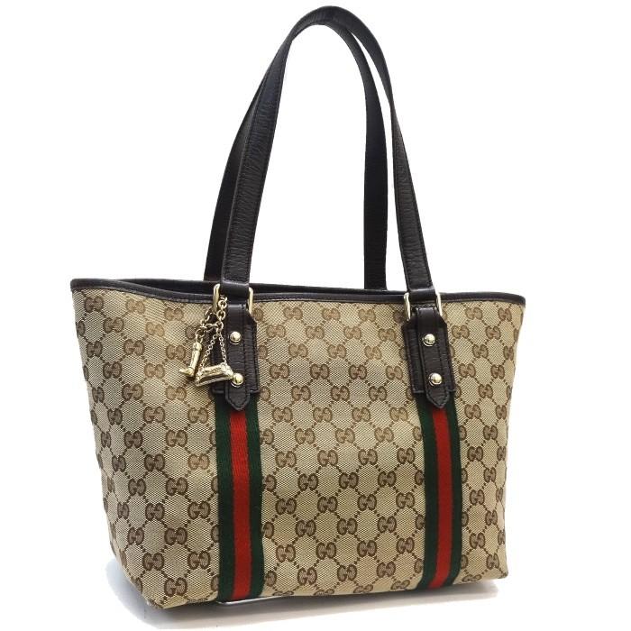 GUCCI グッチ トートバッグ シェリー GGキャンバス 137396【中古】[ka  