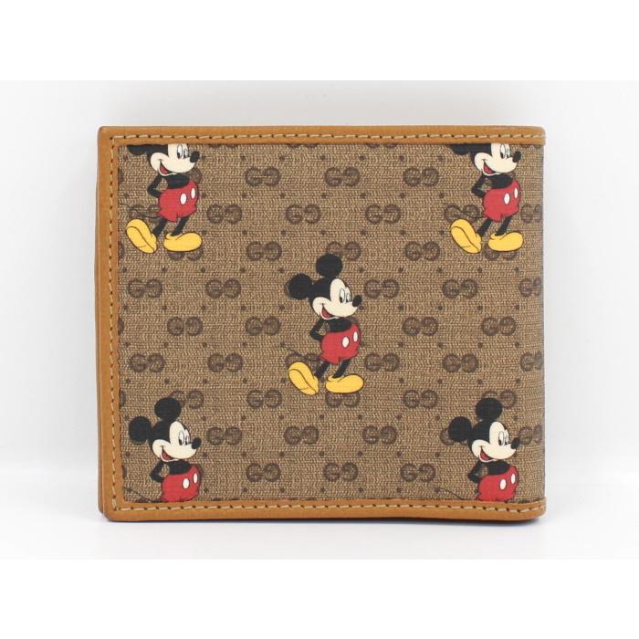 GUCCI 【中古】GUCCI 二つ折り財布 ディズニーコラボ ミッキーマウス  