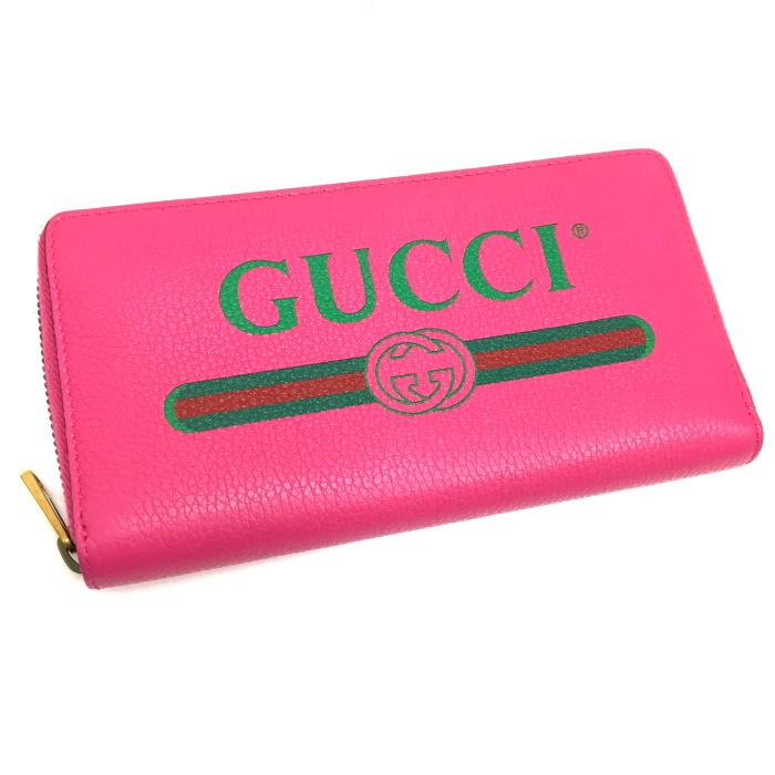 GUCCI】496317 ヴィンテージロゴプリント シェリーライン ラウンド
