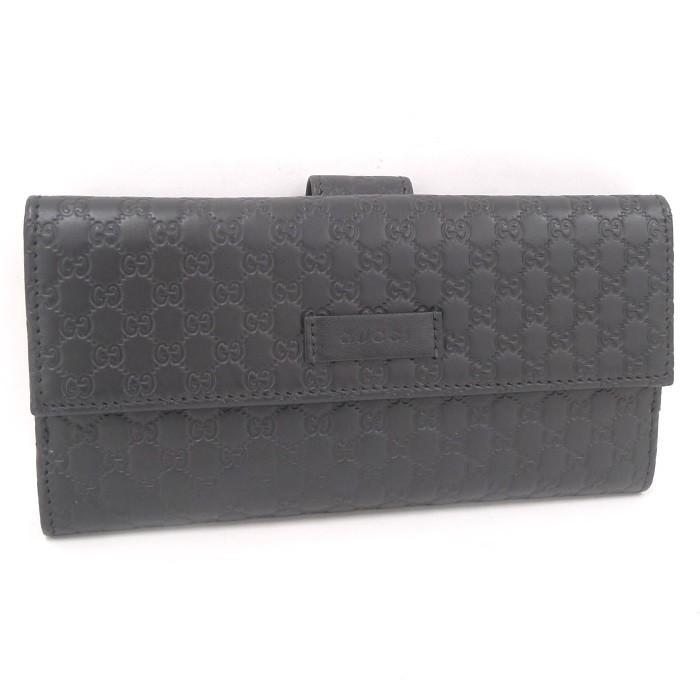 GUCCI 【中古】グッチ マイクロ グッチシマ Wホック 2つ折り長 GUCCI 【中古】グッチ マイクロ グッチシマ Wホック 2つ折り長