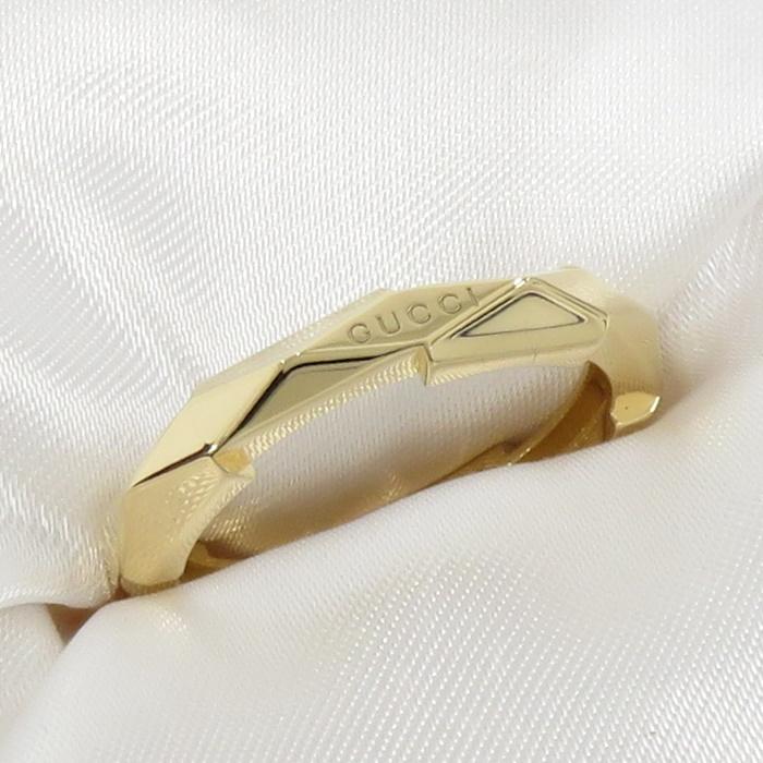 GUCCI 【中古】GUCCI スタッズリング 750YG K18YG イエローゴールド 