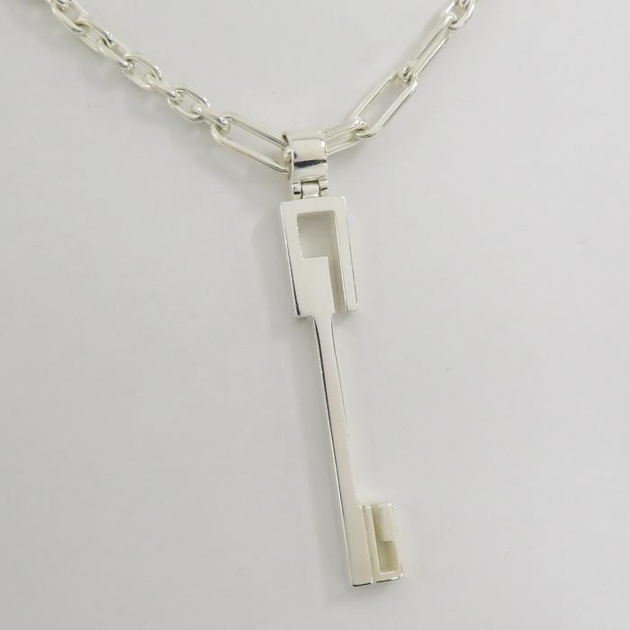 中古】GUCCI キーモチーフ ネックレス 鍵 SV925 シルバー 