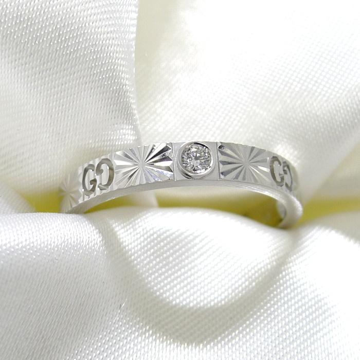 GUCCI リング アイコン ハート 750WG K18WG ホワイトゴールド