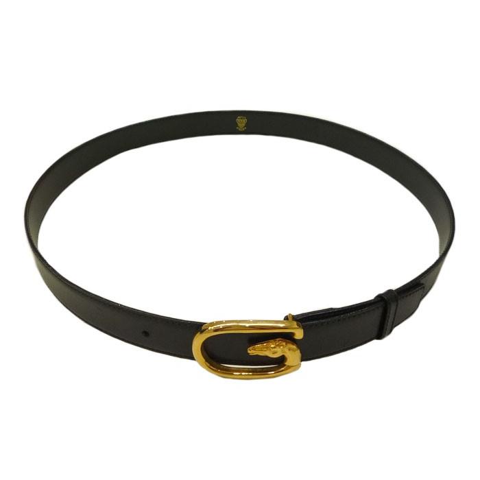 GUCCI グッチ レザーベルト 馬モチーフ オールド ブラック(黒 GUCCI グッチ レザーベルト 馬モチーフ オールド ブラック(黒