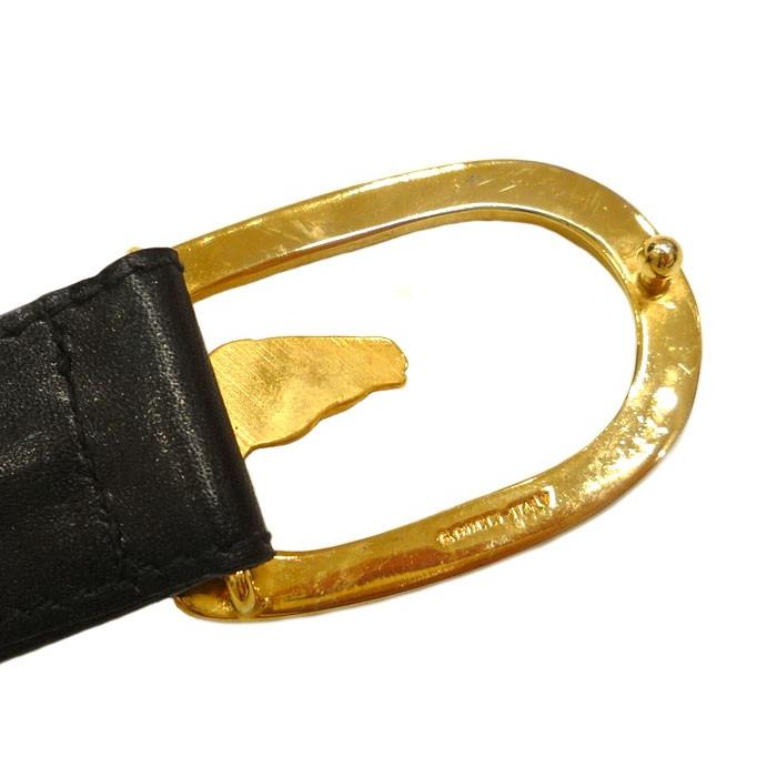 GUCCI グッチ レザーベルト 馬モチーフ オールド ブラック(黒 GUCCI グッチ レザーベルト 馬モチーフ オールド ブラック(黒