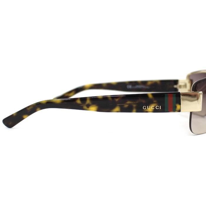 GUCCI 【中古】グッチ サングラス シェリーライン ブラウン系 べっ甲風  