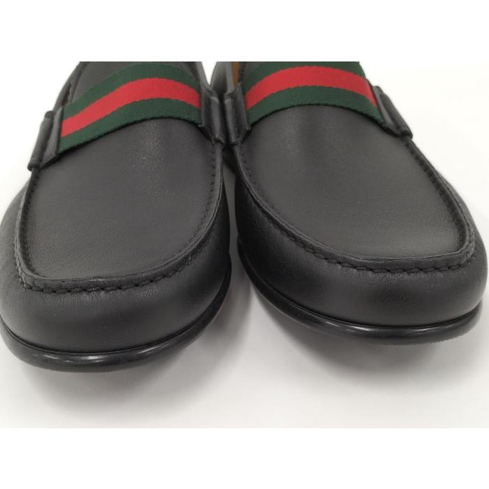 中古】GUCCI ローファー 靴 シェリーライン レザー ブラック 中古】GUCCI ローファー 靴 シェリーライン レザー ブラック