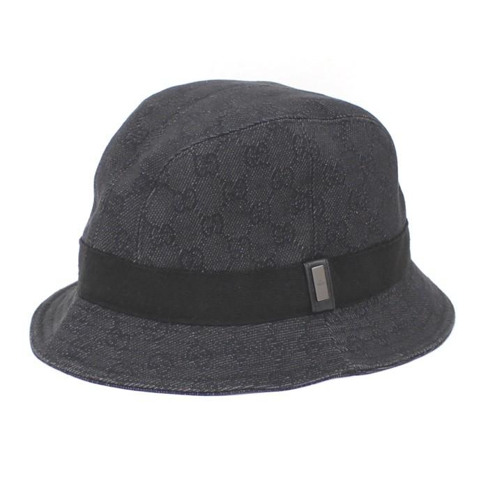 GUCCI グッチ ハット GGキャンバス ブラック L 023441