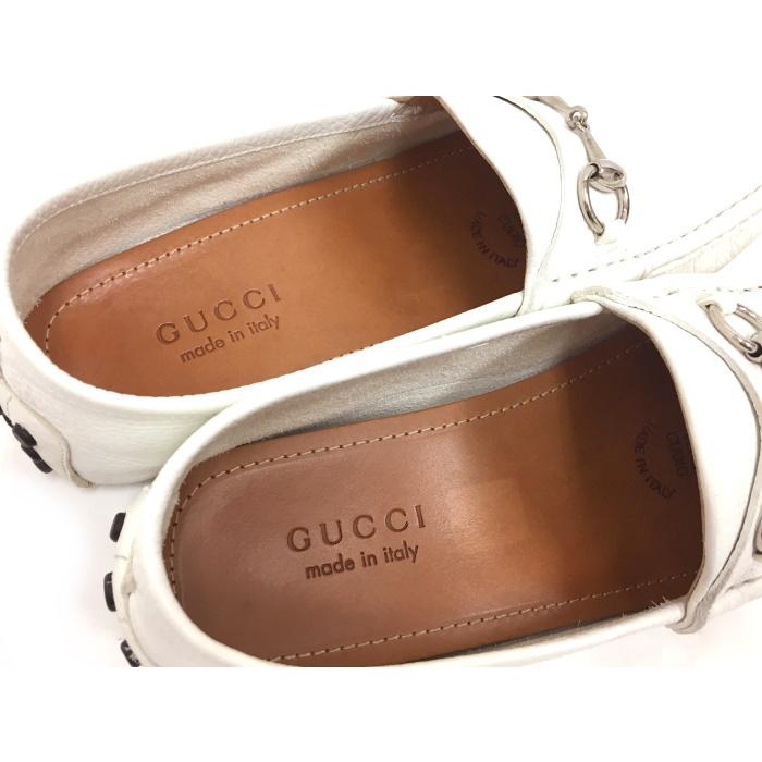 GUCCI 【中古】グッチ ドライビングシューズ ホースビット レザー 