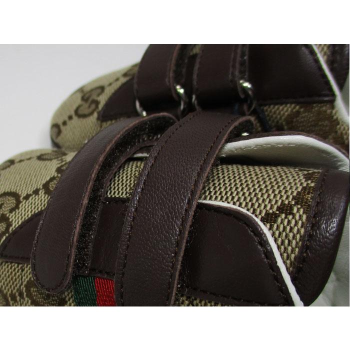 中古】GUCCI ベビー シューズ ウェブ シェリーライン GGキャンバス
