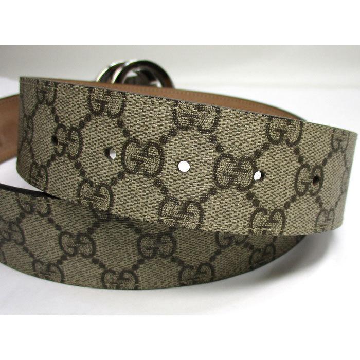 格安即決 ベルト Ggスプリーム 中古 グッチ メンズ Apparel Gucci インターロッキングg 85 表記サイズ エボニー ベージュ バックル 財布 帽子 ファッション小物