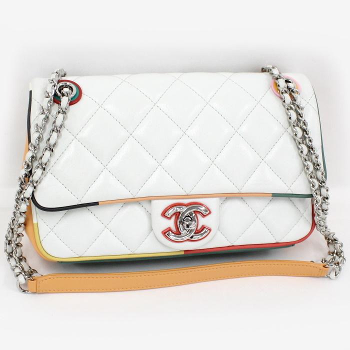 CHANEL 【中古】シャネル ダブル チェーン ショルダーバッグ 