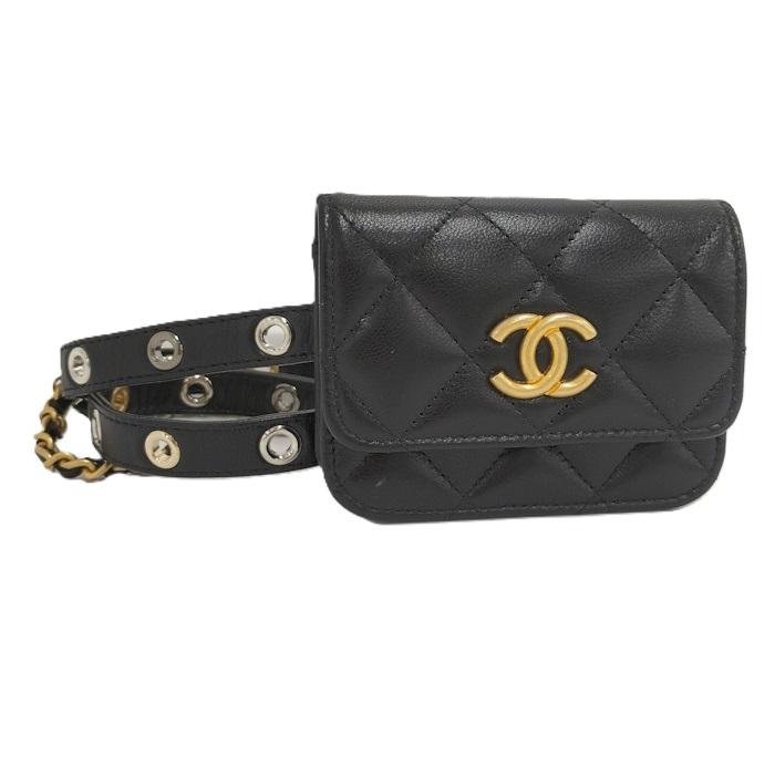 CHANEL（シャネル） ウエストバッグ ココマーク マトラッセ レザー