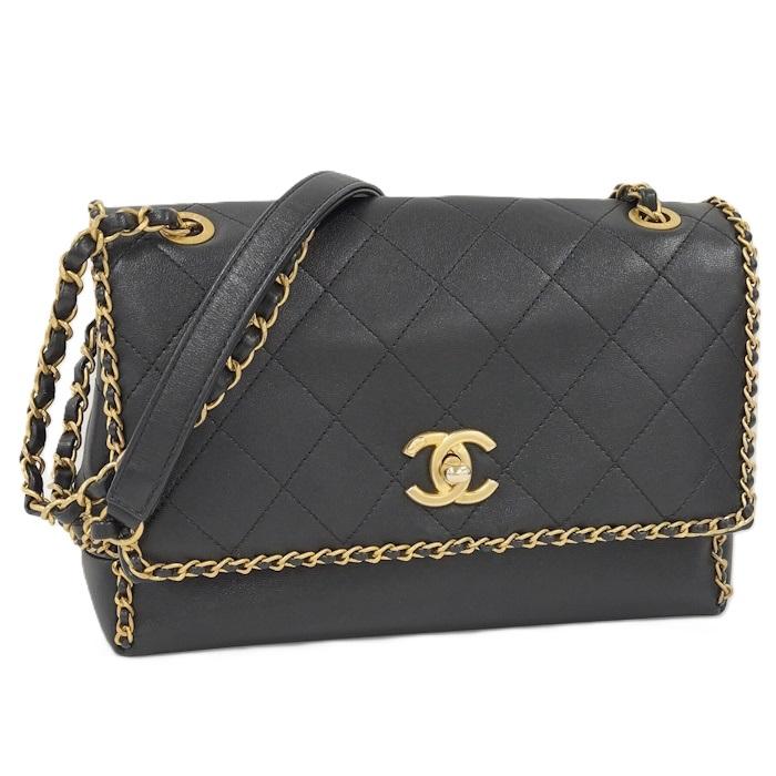 CHANEL チェーンショルダーバッグ マトラッセ23 カーフスキン ブラック CHANEL（シャネル） チェーンショルダーバッグ マトラッセ23 カーフ