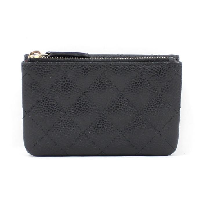 美品 シャネル A69080 キャビアスキン マトラッセ コインケース CHANEL 【中古】シャネル コインケース マトラッセ ブラック
