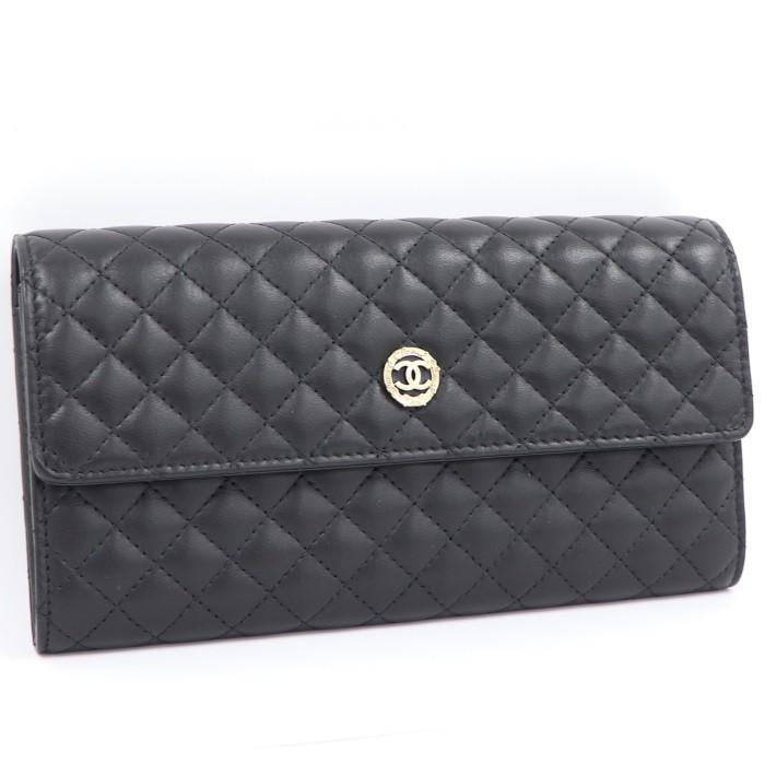 CHANEL 【中古】シャネル ニューココボタン マイクロ マトラッセ ZIP 