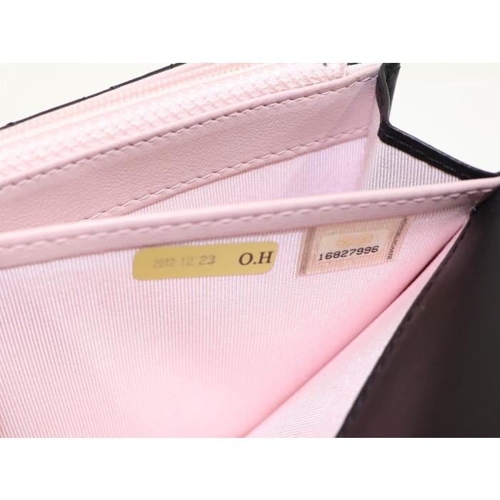 CHANEL 【中古】シャネル ニューココボタン マイクロ マトラッセ ZIP  