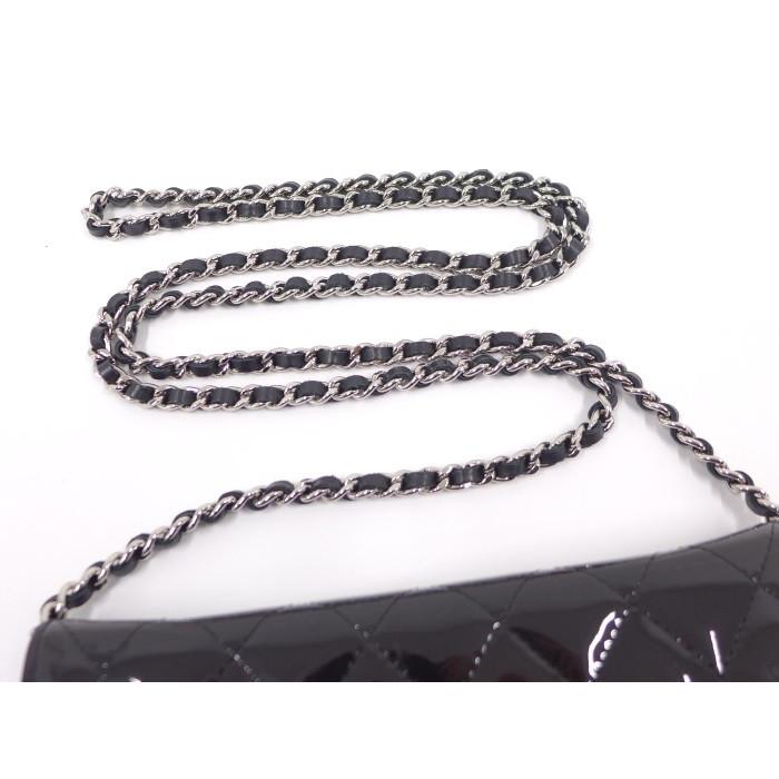 CHANEL 【中古】シャネル ブリリアント チェーンウォレット パテント