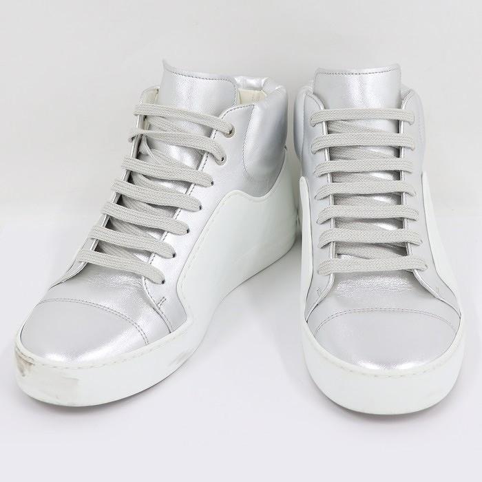 CHANEL 【中古】シャネル スニーカー ハイカット パテントレザー 