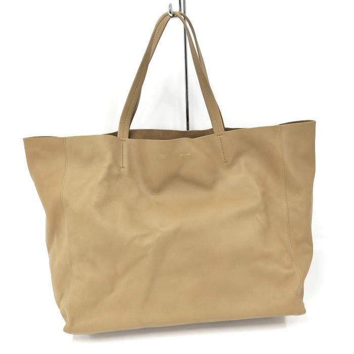 CELINE ホリゾンタル カバ トートバッグ レザー ベージュ CELINE ホリゾンタル カバ トートバッグ レザー ベージュ