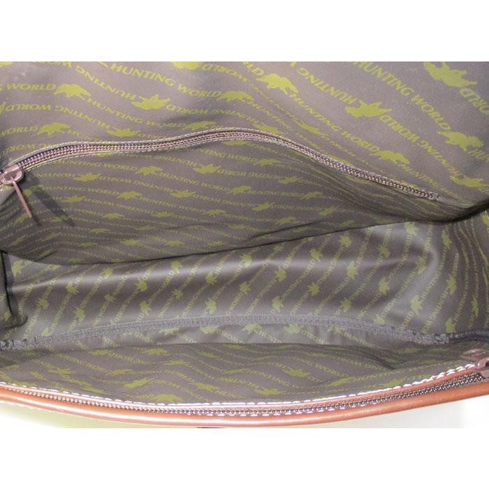 HUNTING WORLD メッセンジャーバッグ　ショルダーバッグ　レザー　茶 Hunting World 【中古】HUNTING WORLD ショルダーバッグ