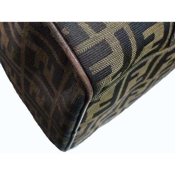 FENDI フェンディ ハンドバッグ ズッカ柄 キャンバス×レザー