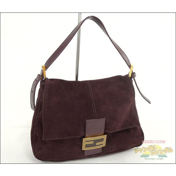 フェンディ FENDI マンマバケット スエード×レザー ブラウン×ゴールド 