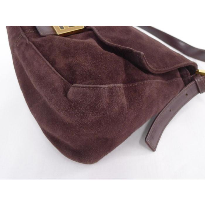 FENDI フェンディ マンマバケット スエード×レザー ブラウン×ゴールド 