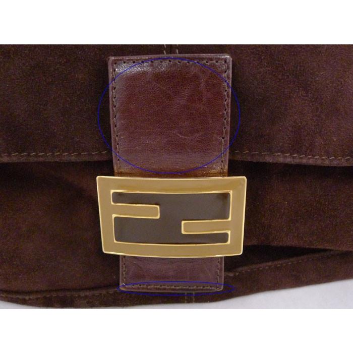 フェンディマンマバケットスエードレザーブラウン