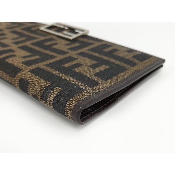 FENDI（フェンディ） 二つ折り長財布 ズッカ キャンバス レザー