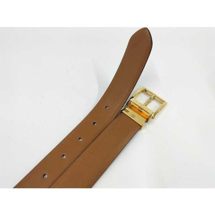 FENDI（フェンディ） ベルト レザー ブラウン ゴールド金具