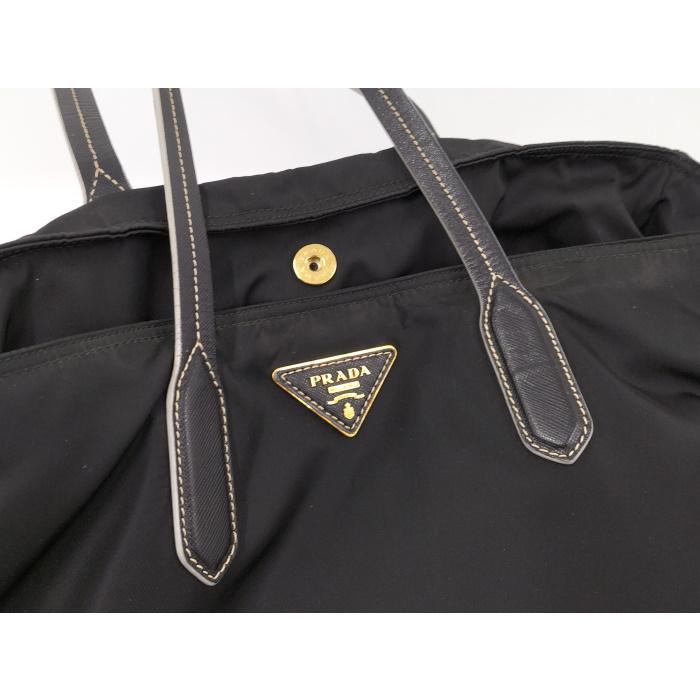 【中古】PRADA テスート 2WAY トートバッグ ショルダーバッグ ナイロン ブラック BR4661｜junglejungle｜08