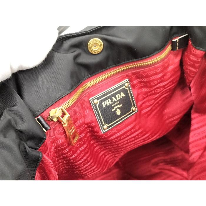 【中古】PRADA テスート 2WAY トートバッグ ショルダーバッグ ナイロン ブラック BR4661｜junglejungle｜09