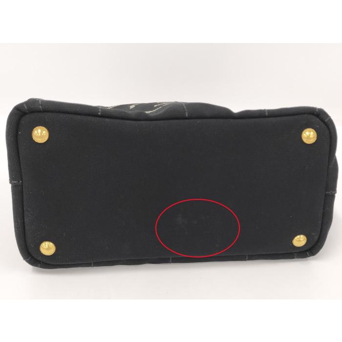 【中古】PRADA カナパ トートバッグ キャンバス ネロ BN2439｜junglejungle｜05