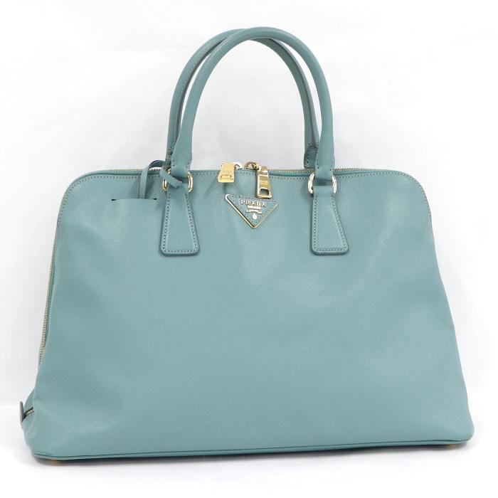 PRADA 【中古】プラダ ハンドバッグ サフィアーノ レザー アニス