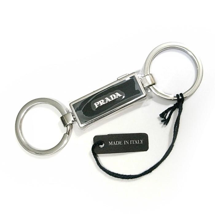 話題の人気 キーホルダー キーリング プラダ 中古 未使用 Prada ブラック 2ps025 金属製 シルバー 財布 帽子 ファッション小物 Headshotsbar Com