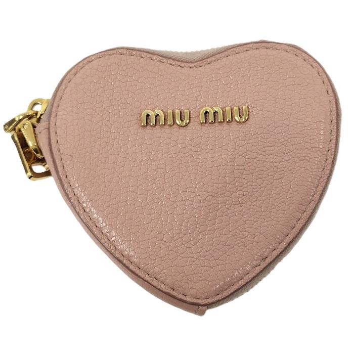 MIU MIU コインケース ピンクベージュ miu MIU コインケース レザー ピンク : ジャングルジャングル