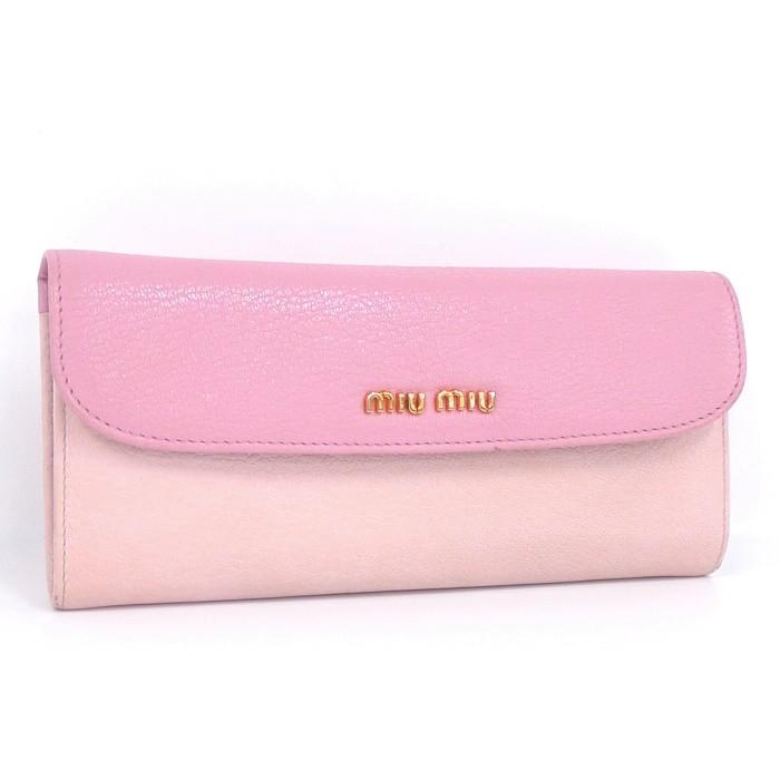 中古 Miumiu 二つ折り長財布 ピンク レザー 5m1109ミュウミュウ ジャングルジャングル 通販 Yahoo ショッピング