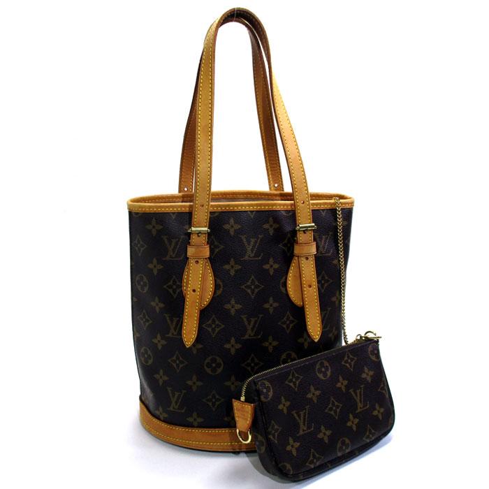 中古】LOUIS VUITTON バケットPM バケツ型 トートバッグ モノグラム  