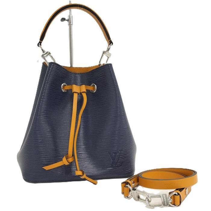 ルイヴィトン LOUIS VUITTON ネオノエ M53610 エピ バイカラーバッグ 肩掛け ハンドバッグ ショルダーバッグ エピレザー アンディゴ/サフラン ネイビー 新品同様 LOUIS VUITTON（ルイ・ヴィトン） ショルダーバッグ エピ ネオ・ノエ
