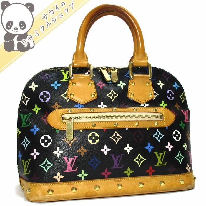 【中古】LOUIS VUITTON ハンドバッグ アルマ モノグラム マルチカラー ノワール/ブラック M92646ルイヴィトン｜junglejungle