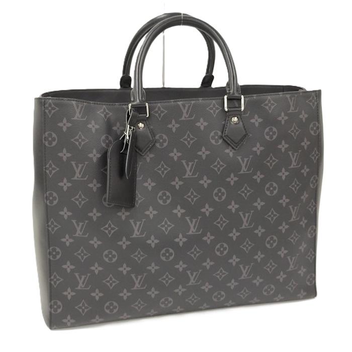 【極美品】ルイヴィトン　エクリプス　グランサック　トートバッグ　ブラック　レザー LOUIS VUITTON（ルイ・ヴィトン） グランサック モノグラム エクリプス