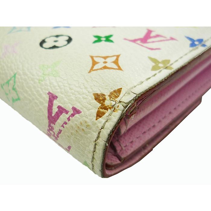 ルイヴィトン 二つ折り長財布 マルチカラー ブロン（ホワイト）×リッチ（ピンク）｜junglejungle｜03