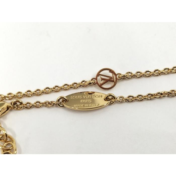 LOUIS VUITTON ネックレス エセンシャル V メッキ ゴールド